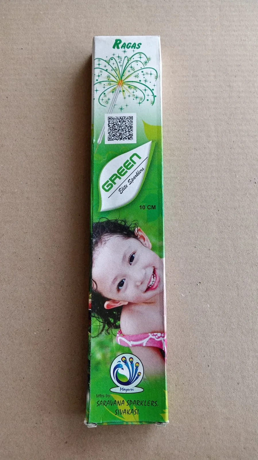 10 CM GREEN SPARKLERS