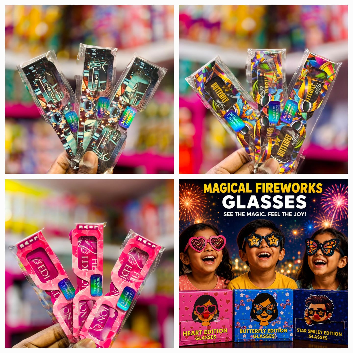 MAGICAL FIREWOKS GLASSES (3 PCS)